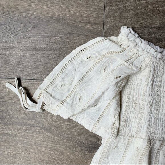 Tularosa Revolve Quinn Mini Dress Off The Shoulder Embroidered Shell Size Small - Picture 8 of 16